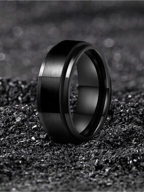 Fidget Spinner Ring Unisex polished Stainless Steel